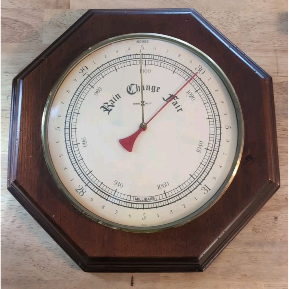 VINTAGE RARE HOWARD MILLER OCTAGON‎ BAROMETER MODEL 5024
